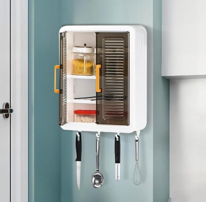 Minimalist wall-mounted storage box for the bathroom by 1h8x0d-zb, featuring a sleek design and practical storage space.