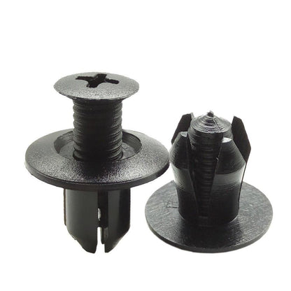 100 universal screw clamps in a pack, featuring a durable design and versatile sizes for various projects.