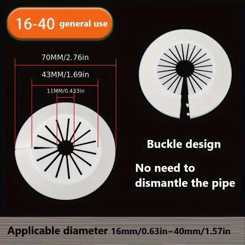 Five decorative flange covers for water pipes by 1h8x0d-zb in various colors and designs.