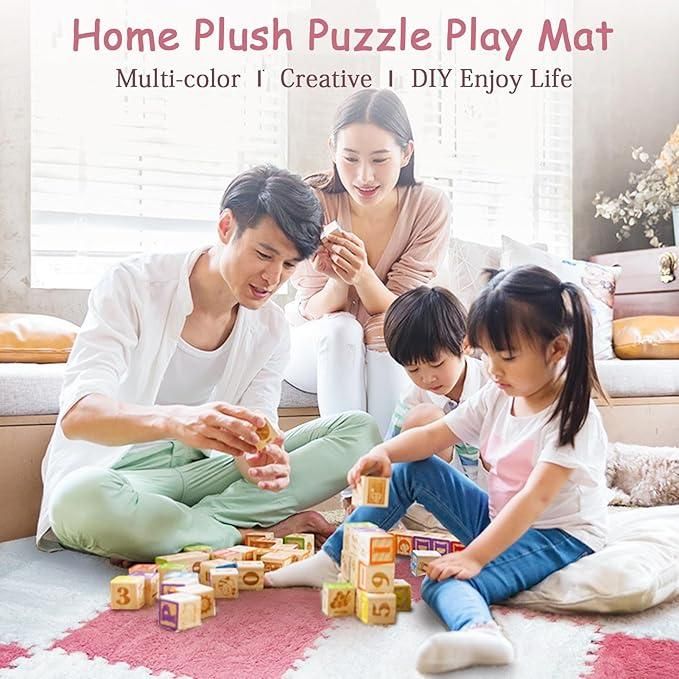 Interlocking carpet tiles mat set of 6 in vibrant colors, featuring a textured surface for versatile flooring solutions.