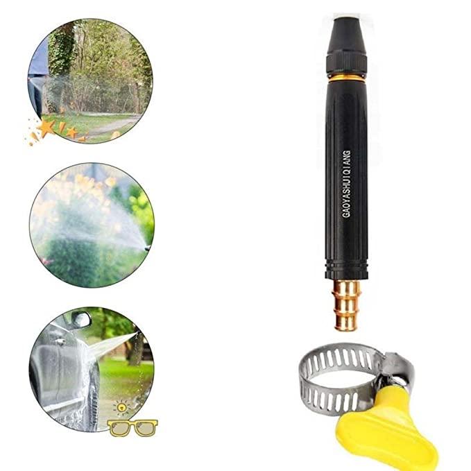 Black portable high pressure washing water nozzle by 1h8x0d-zb, showcasing its ergonomic handle and adjustable spray settings.