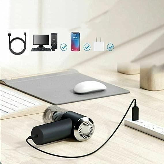 Wireless air duster and vacuum cleaner by 1h8x0d-zb, showcasing its sleek design and portable functionality.