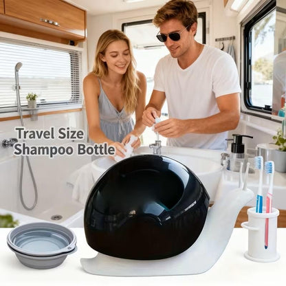 Portable snail shape liquid soap dispenser in soft colors, 120ml capacity, by 1h8x0d-zb on a white background.