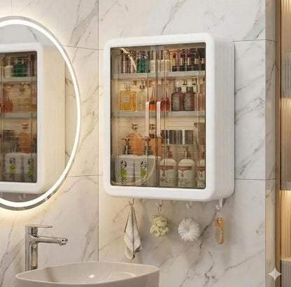 Minimalist wall-mounted storage box for bathroom by 1h8x0d-zb, featuring sleek design and ample space for toiletries.