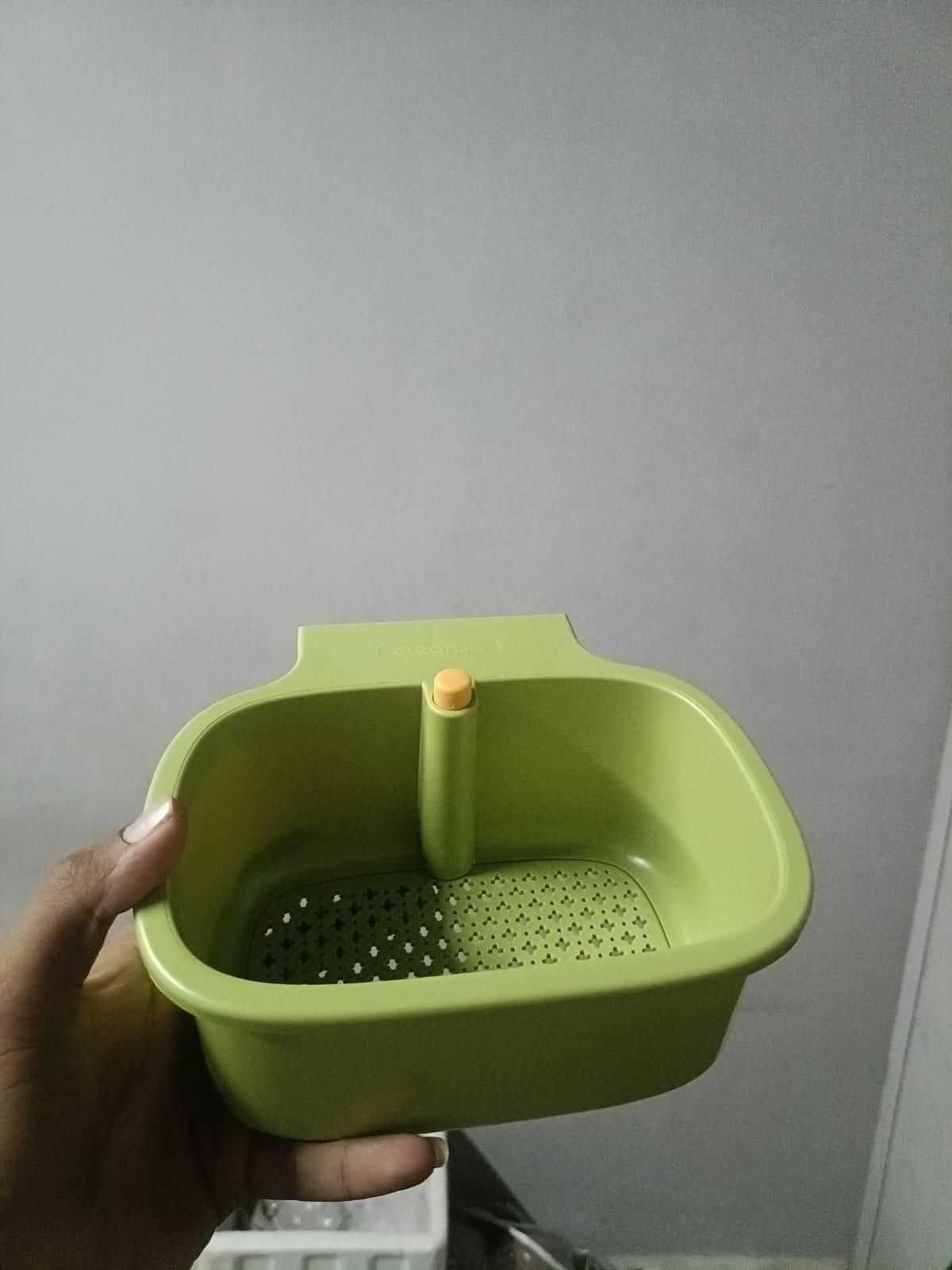 Anti-slip hanging drain basket by 1h8x0d-zb, featuring a sturdy design and drainage holes for efficient water removal.