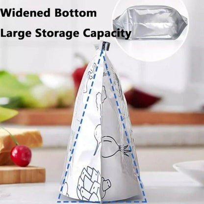 Reusable aluminum foil sealable storage bags by 1h8x0d-zb, pack of 20, shown filled with food items for storage.