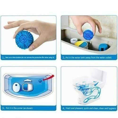 Toilet cleaning tablet pack by 1h8x0d-zb, featuring ten deodorizing tablets for effective bathroom cleaning.