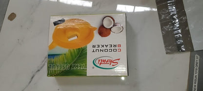 Manual coconut opening tool by 1h8x0d-zb with ergonomic handle and sharp blade for easy coconut access.