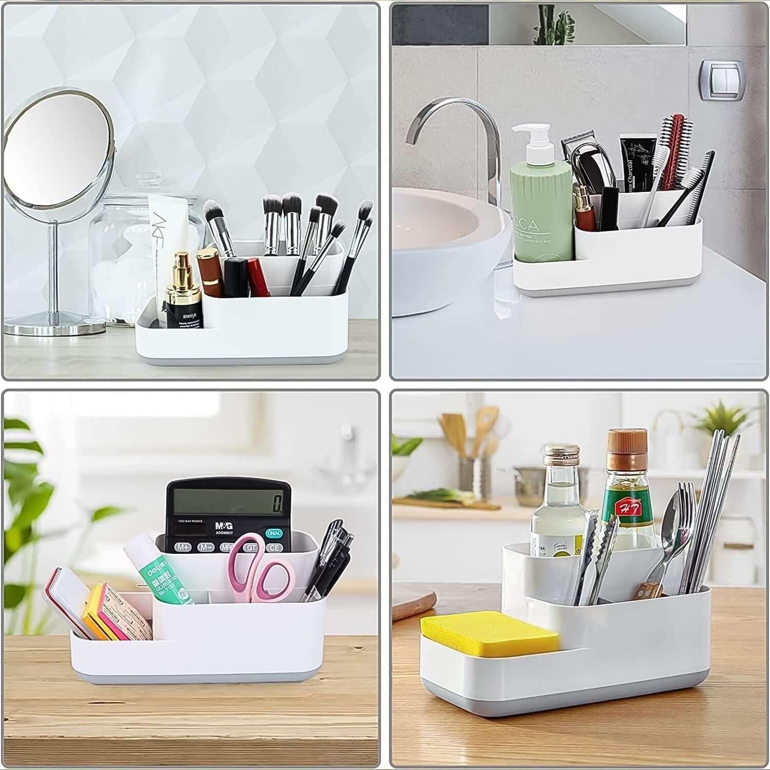 5 compartment kitchen and bathroom storage holder by 1h8x0d-zb, featuring organized sections for toiletries and utensils.