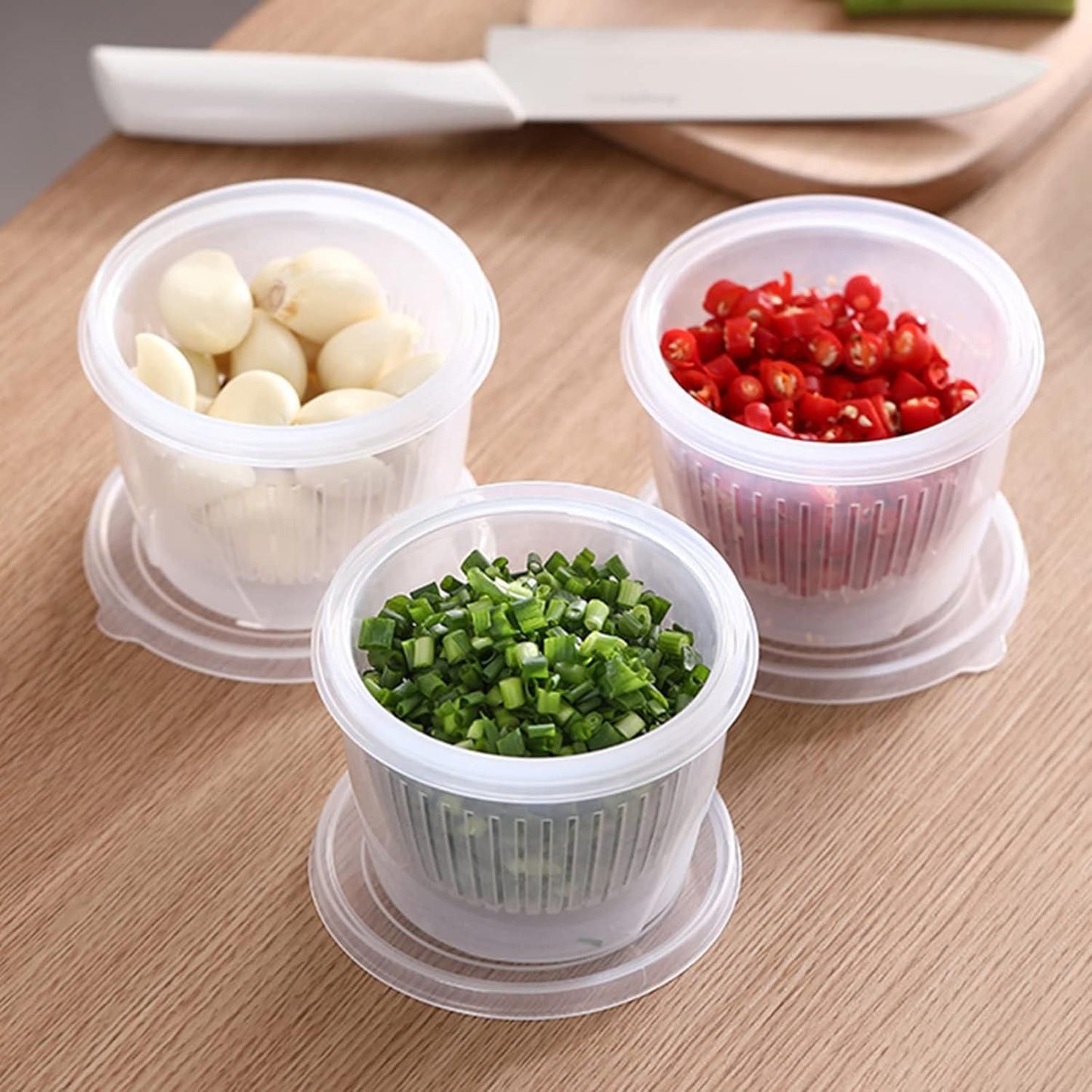 Set of 2 leakproof fridge organizer containers by 1h8x0d-zb, designed for food storage and maximizing fridge space.