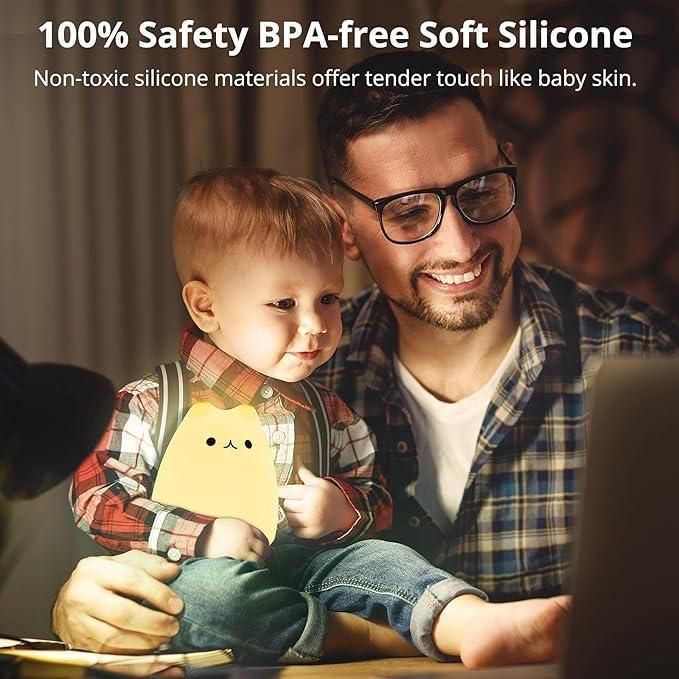 Little Cat Silicone Light by 1h8x0d-zb, featuring a cute cat design with soft, glowing light in a cozy setting.