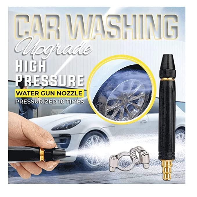 Black portable high pressure washing water nozzle by 1h8x0d-zb, showcasing ergonomic design and adjustable spray settings.