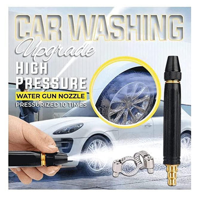 Black portable high pressure washing water nozzle by 1h8x0d-zb, showcasing ergonomic design and adjustable spray settings.