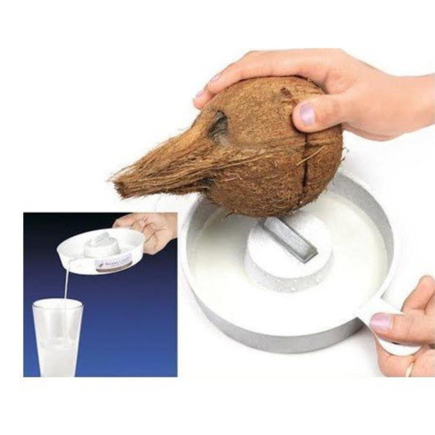 Manual coconut opening tool by 1h8x0d-zb, featuring a sturdy handle and sharp blade for easy coconut cracking.