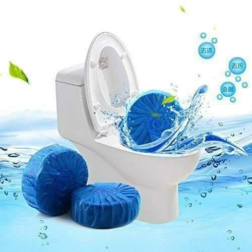 Toilet cleaning tablets by 1h8x0d-zb in a pack of 10, displayed with vibrant packaging and clear labeling.