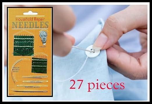 Household repair sewing needle kit by 1h8x0d-zb, featuring two needles in a compact storage case.