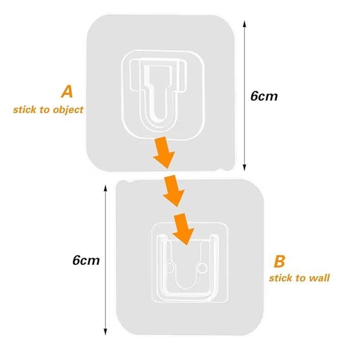 Pack of 20 waterproof stick hooks by 1h8x0d-zb, showcasing versatile adhesive design for hanging items securely.