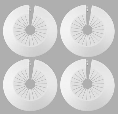 5 pieces of 1h8x0d-zb flange water pipe cover decorations in assorted colors arranged on a white background.