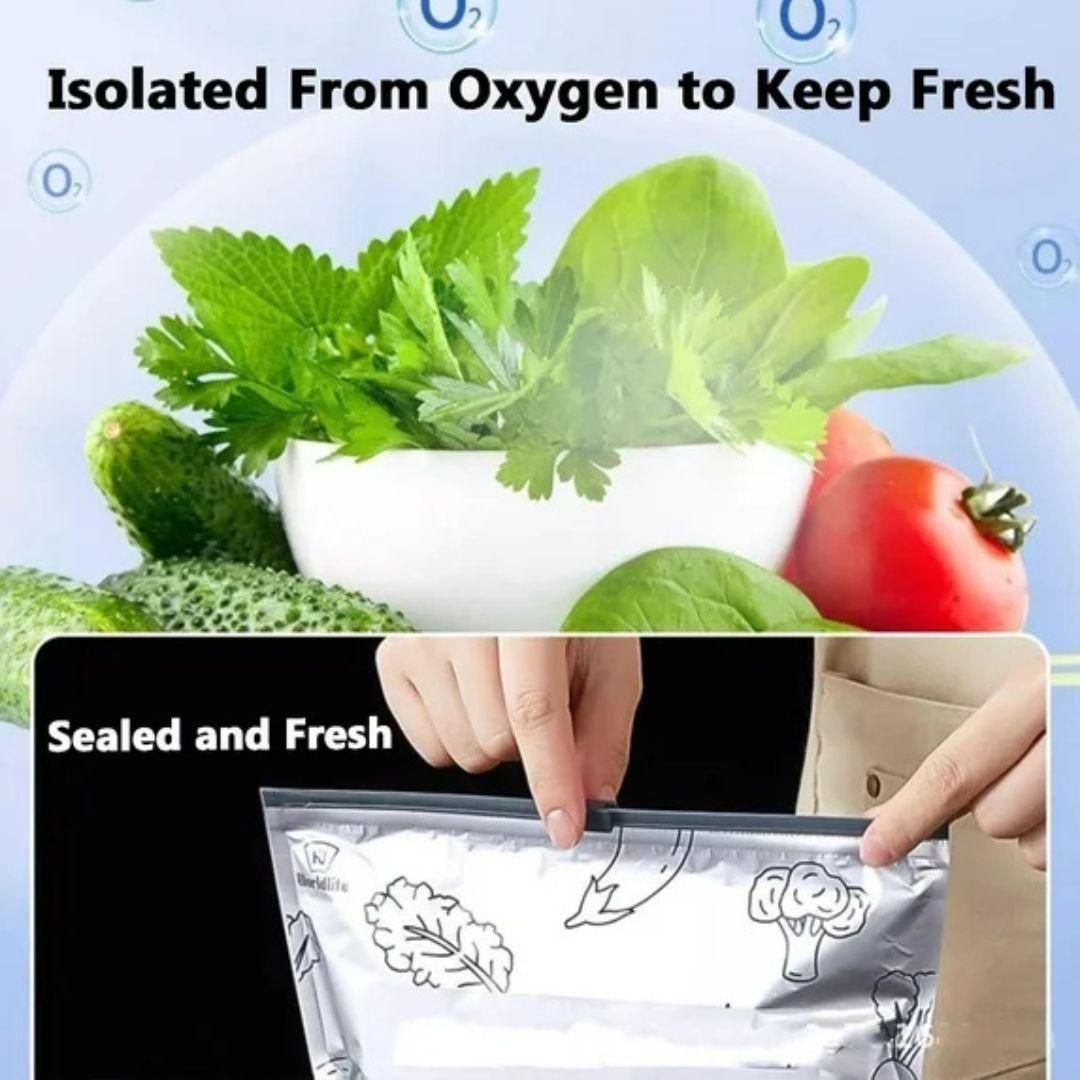 Reusable aluminum foil sealable storage bags from 1h8x0d-zb, pack of 20, showcasing their durable, flexible design.