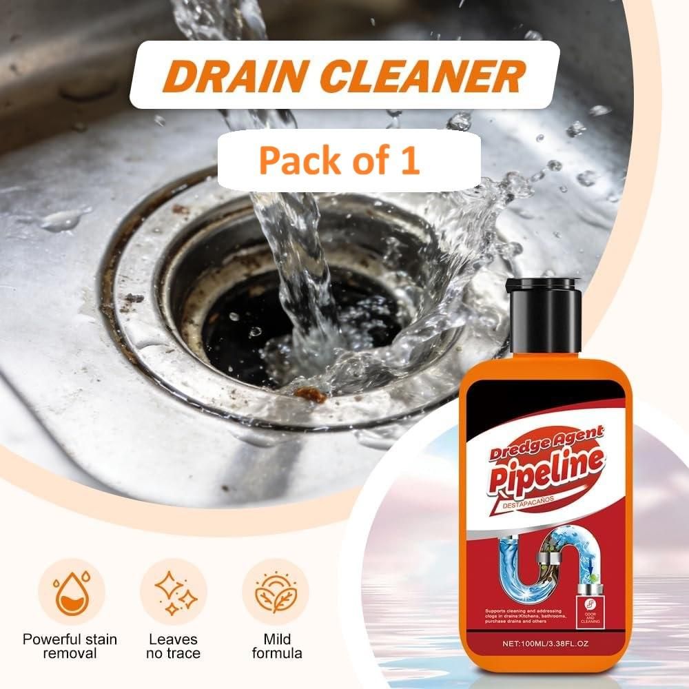 100 ml unclogging agent by 1h8x0d-zb for clearing pipeline blockages and descaling, shown in its packaging.