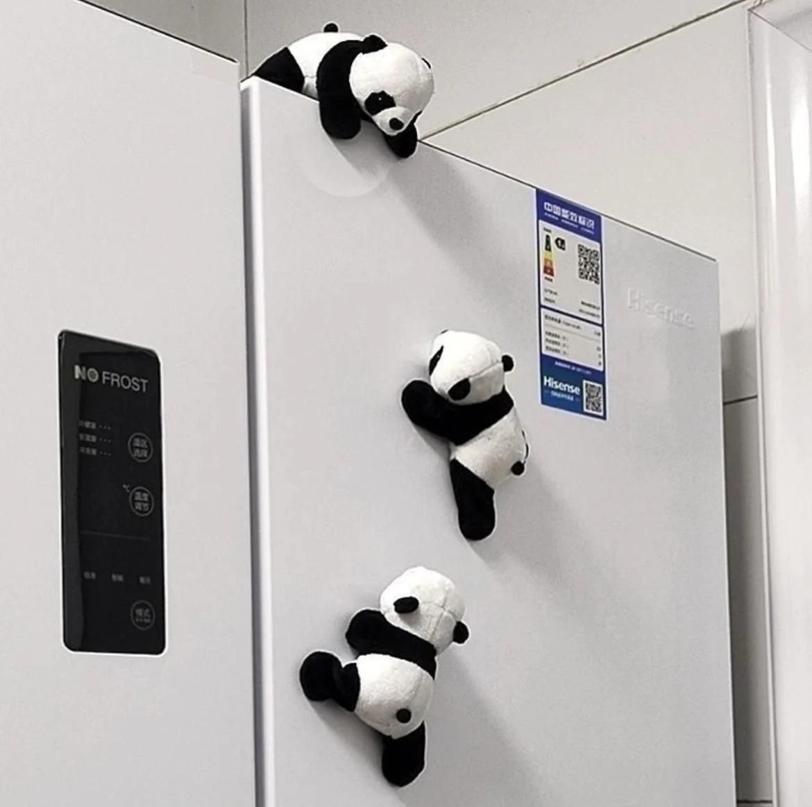 Cute magnetic panda fridge magnets in a pack of 4 for home or office by 1h8x0d-zb, showcasing playful panda designs.