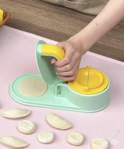 3-in-1 dumpling, momo, samosa, and gujiya press by 1h8x0d-zb showcasing its versatile design and ergonomic handle.