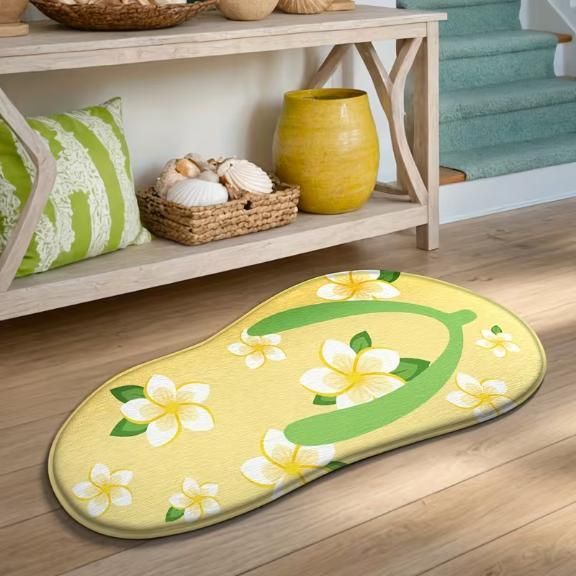 Anti-slip mat with matching slippers, 45x90 cm, by 1h8x0d-zb, featuring textured surface for safety and comfort.