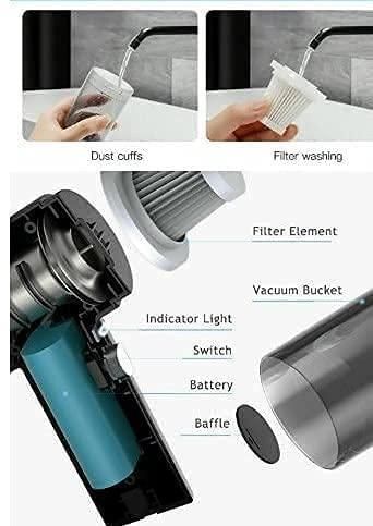 Wireless vacuum cleaner and air duster by 1h8x0d-zb, showcasing sleek design and ergonomic handle for easy use.