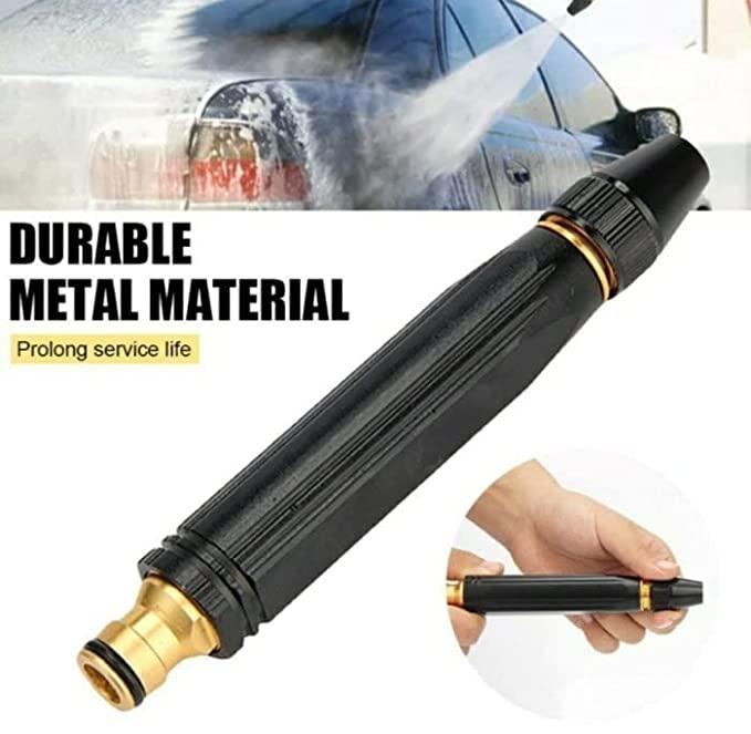 Black portable high pressure washing water nozzle by 1h8x0d-zb, showcasing ergonomic handle and adjustable spray settings.