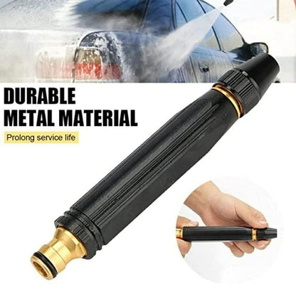 Black portable high pressure washing water nozzle by 1h8x0d-zb, showcasing ergonomic handle and adjustable spray settings.