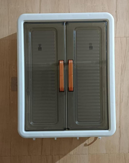 Minimalist wall-mounted storage box in a bathroom setting by 1h8x0d-zb, showcasing sleek design and functional organization.