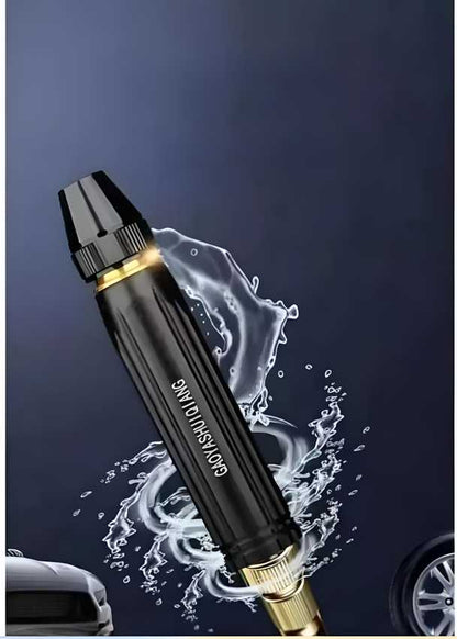 Black portable high pressure washing water nozzle by 1h8x0d-zb, showcasing ergonomic handle and adjustable spray settings.