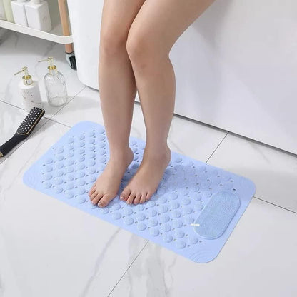 Silicon bathroom scrubber mat by 1h8x0d-zb with textured surface for effective cleaning and non-slip design.