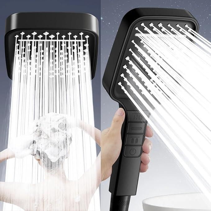 Large 7 modes shower head by 1h8x0d-zb, showcasing a sleek design and adjustable spray settings.