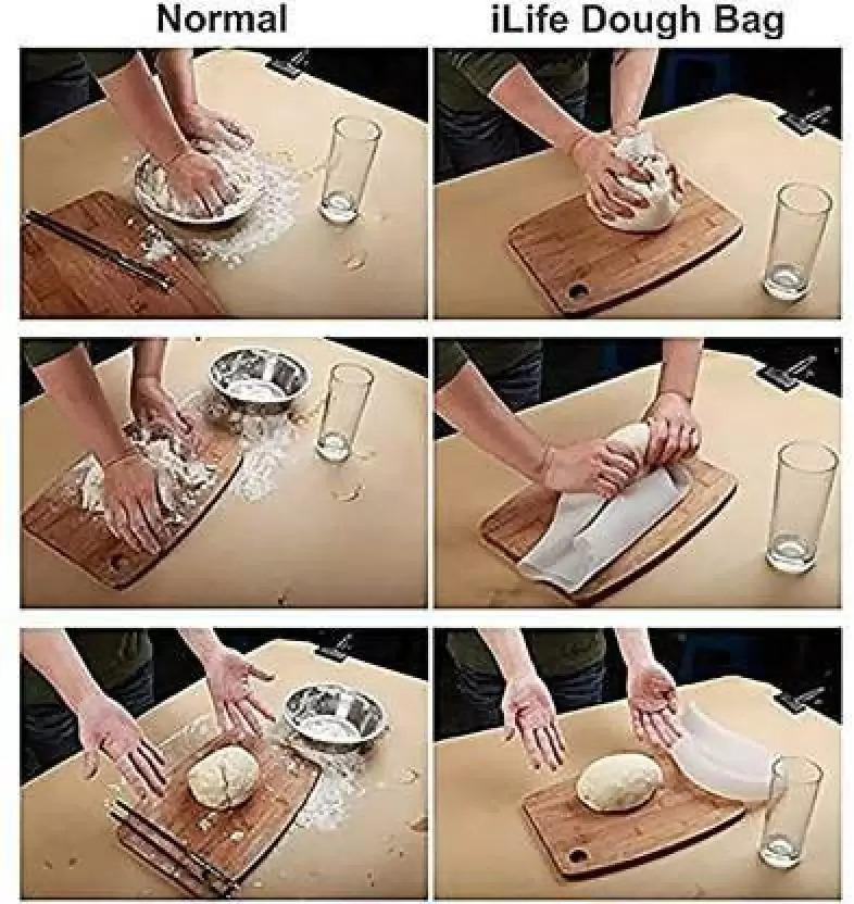 White silicone automatic dough maker by 1h8x0d-zb, showcasing its sleek design and functional features for easy baking.