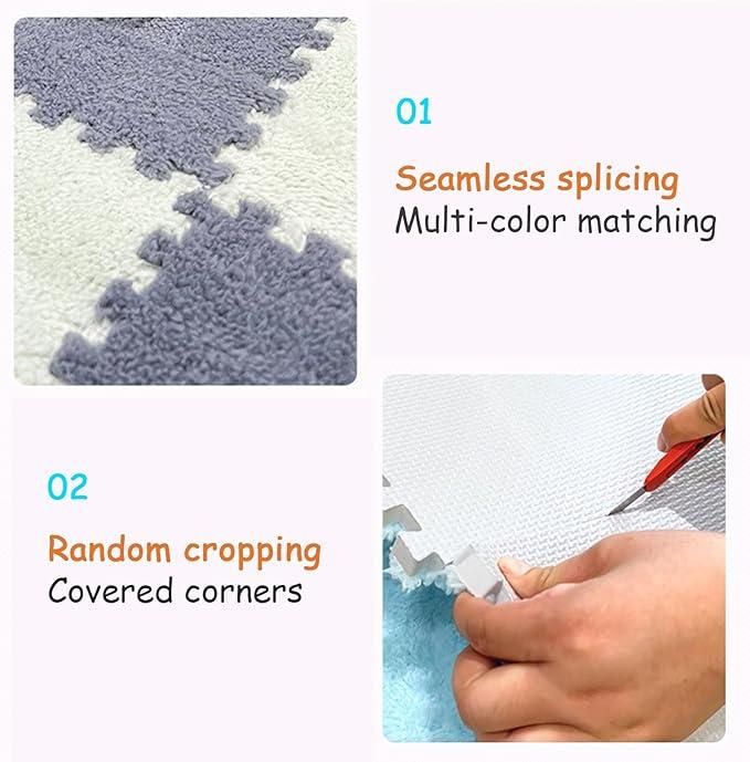 Interlocking carpet tiles mat set of 6 in various colors, showcasing texture and design from brand 1h8x0d-zb.