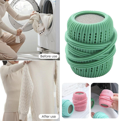 1h8x0d-zb laundry washing machine ball in blue, designed to enhance cleaning and reduce detergent use in laundry.