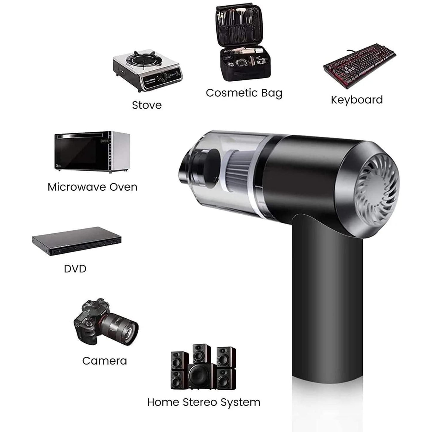 Portable air duster and wireless vacuum cleaner by 1h8x0d-zb, featuring a sleek design and ergonomic handle.