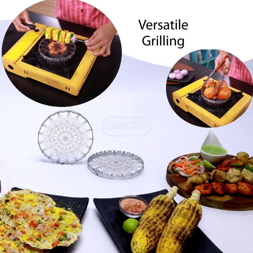 Stainless steel mini tandoor grill jali from 1h8x0d-zb, featuring a sleek design ideal for outdoor cooking.