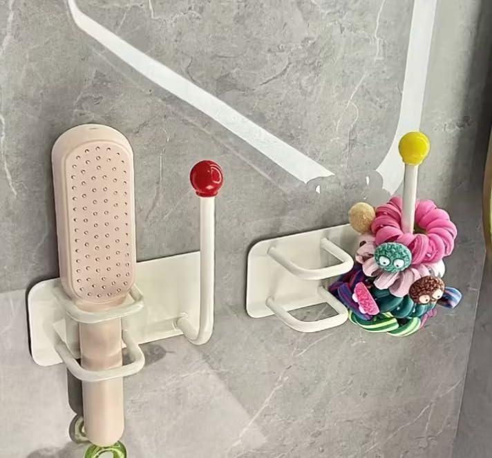 Self-adhesive wall-mounted headband hook by 1h8x0d-zb, designed to organize hair accessories without drilling.