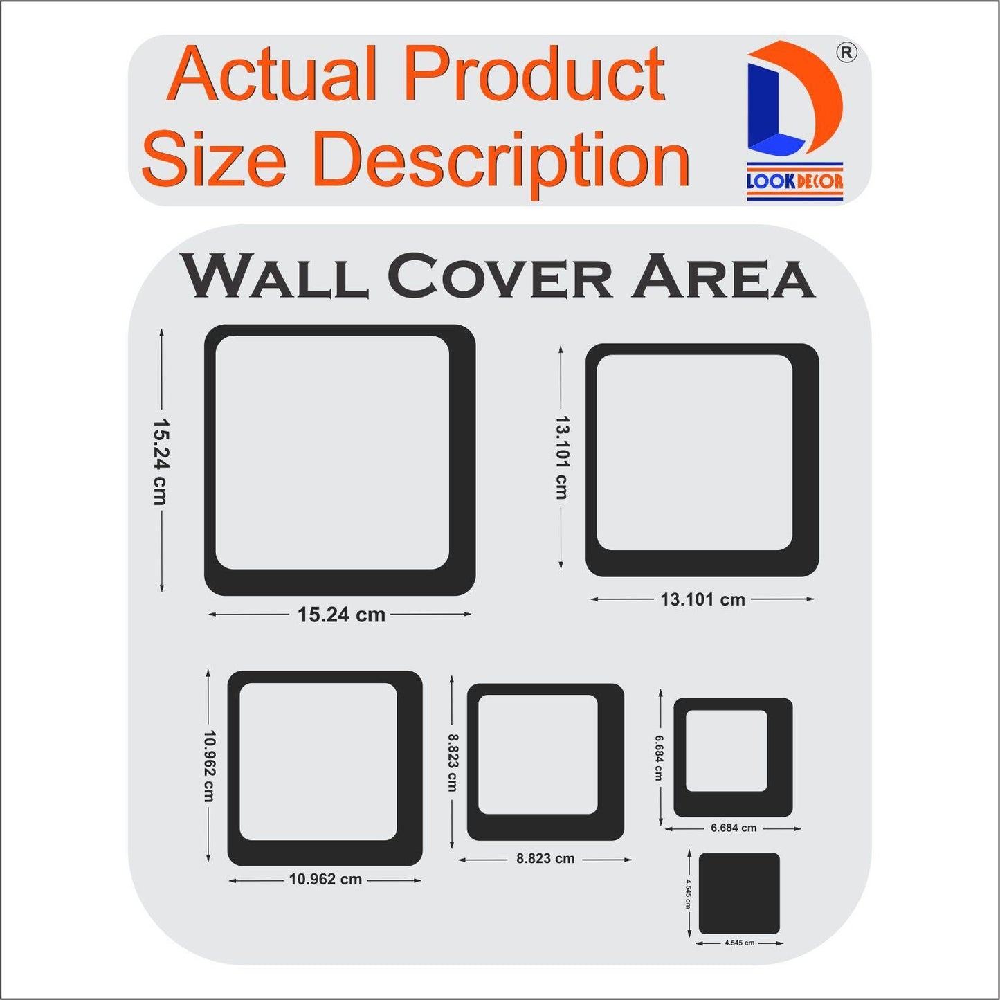 3D acrylic mirror wall sticker decoration by 1h8x0d-zb showcasing reflective design on a smooth wall surface.